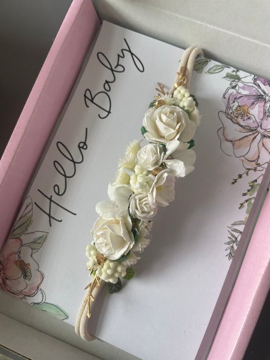 White Flower Headband