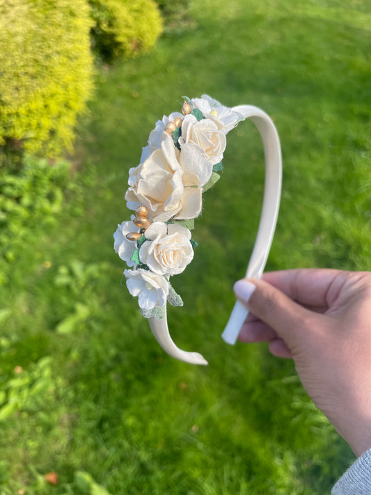 Ivory/ Cream Flower Headband