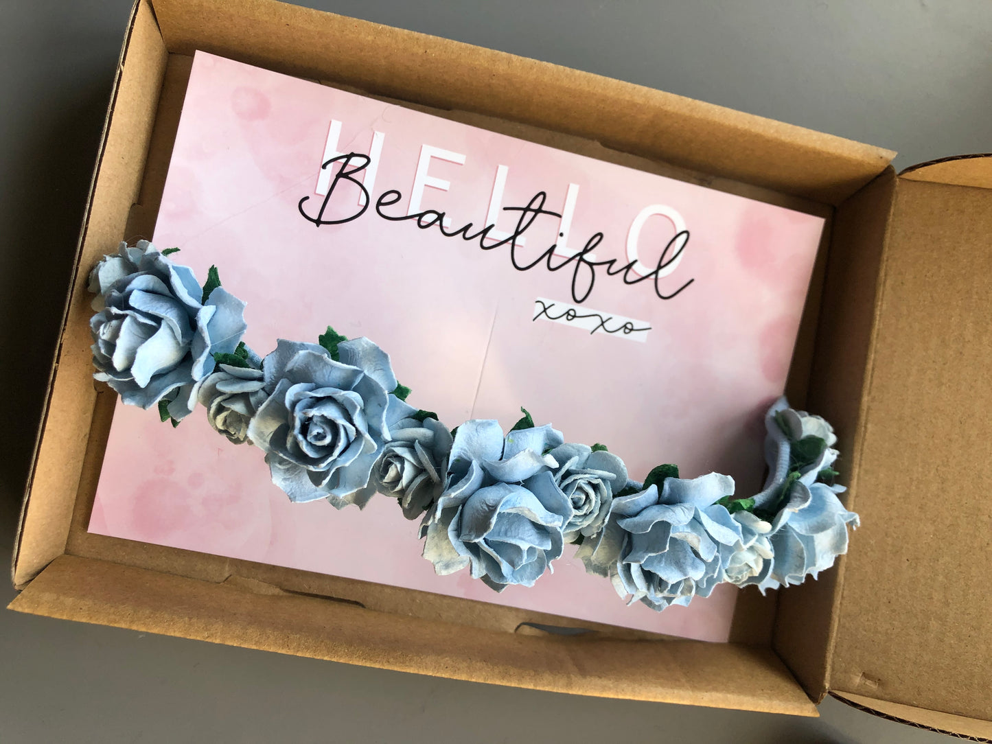 Blue Flower Crown, Baby Headbands, Hair Accessories for Weddings, Photography