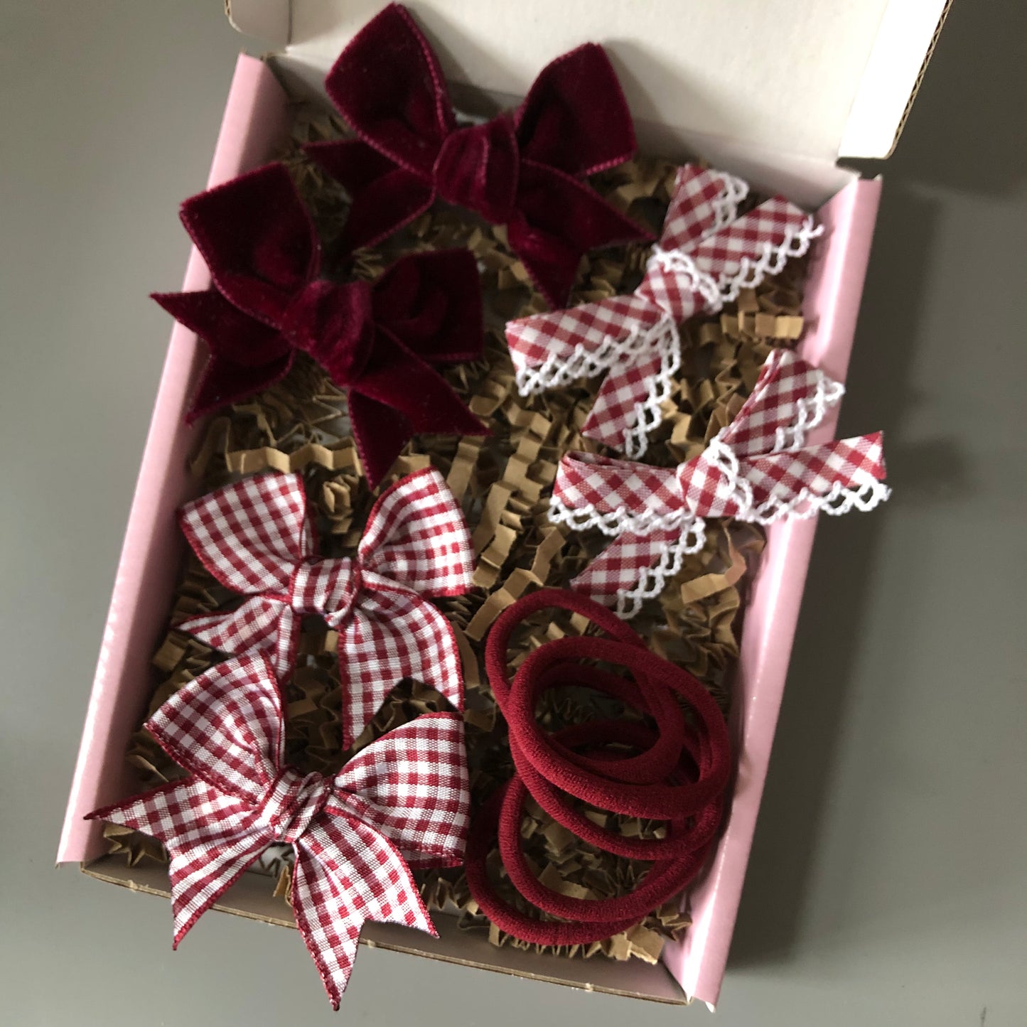 Burgundy School  Hair Bows