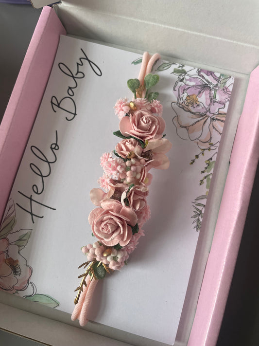 Pink Flower Headband