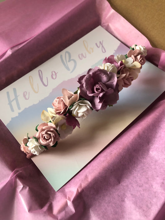 Pink & Lilac Flower Headband