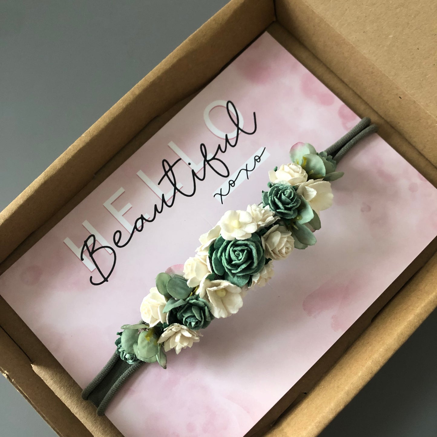 Sage Green Flower Crown